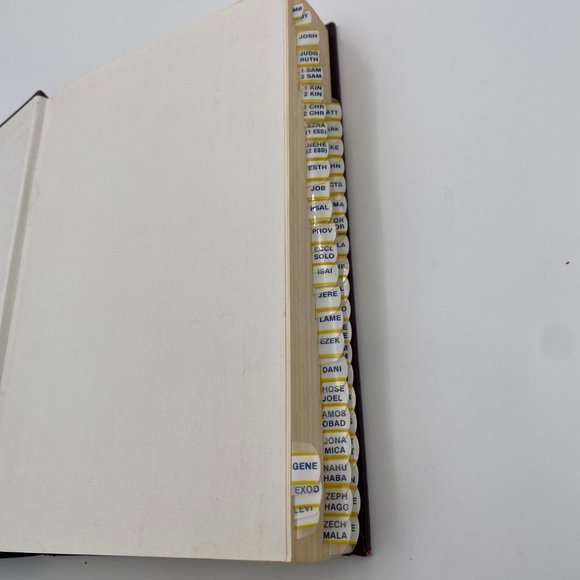 Thompson Chain Reference Bible NIV Frank Charles Thompson 1983 Red Hardcover Tab - Picture 5 of 9